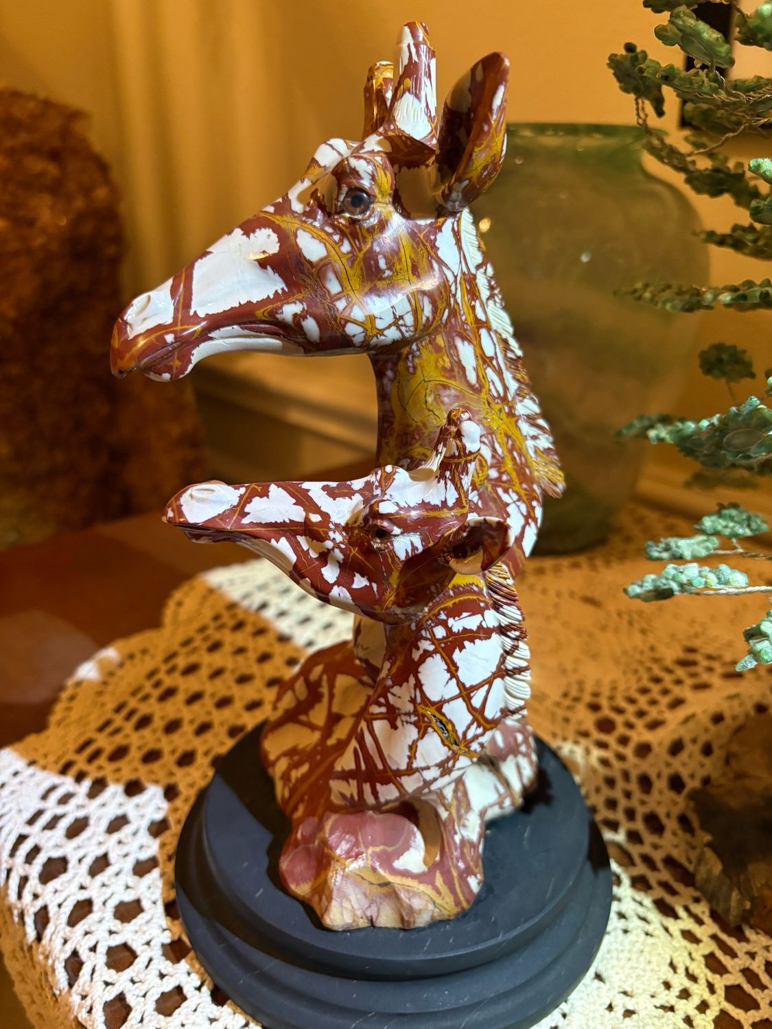 Noreena Jasper, Pair of Giraffes Carvings For Sale