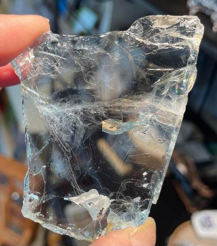 Aquamarine light blue - colorless Aquamarine light blue - colorless
