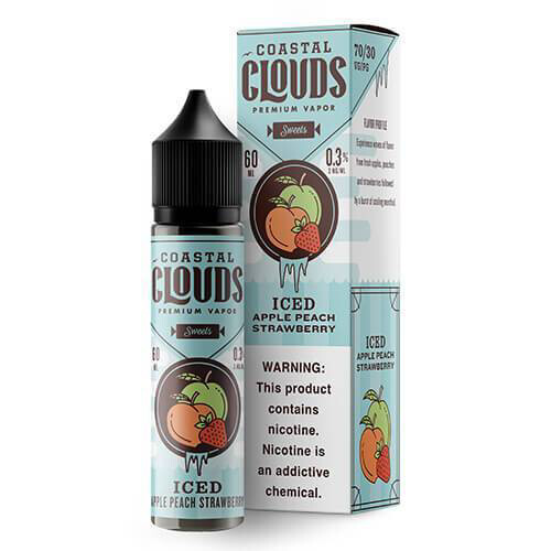 COASTAL CLOUDS ICED APPLE PEACH STRAWBERRY 0MG