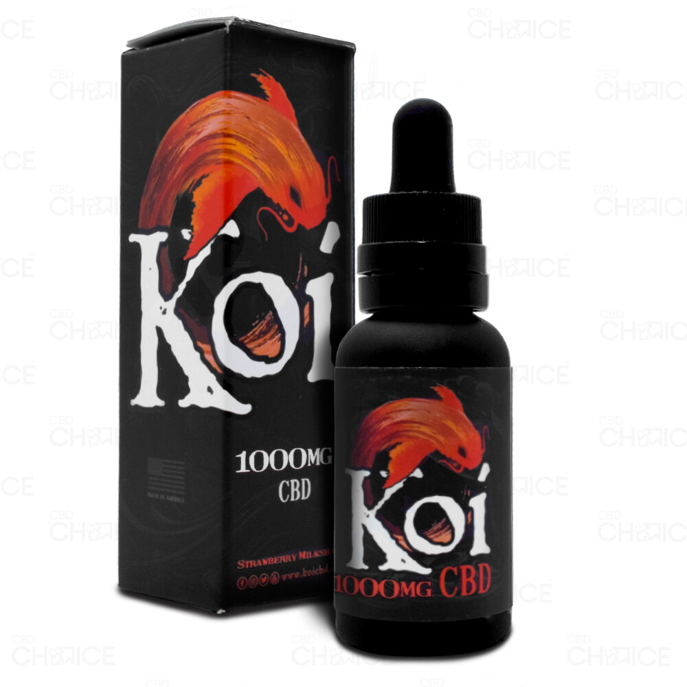 KOI CBD EXTRACT VAPE JUICE/TINCTURE STRAWBERRY MILKSHAKE 1000MG