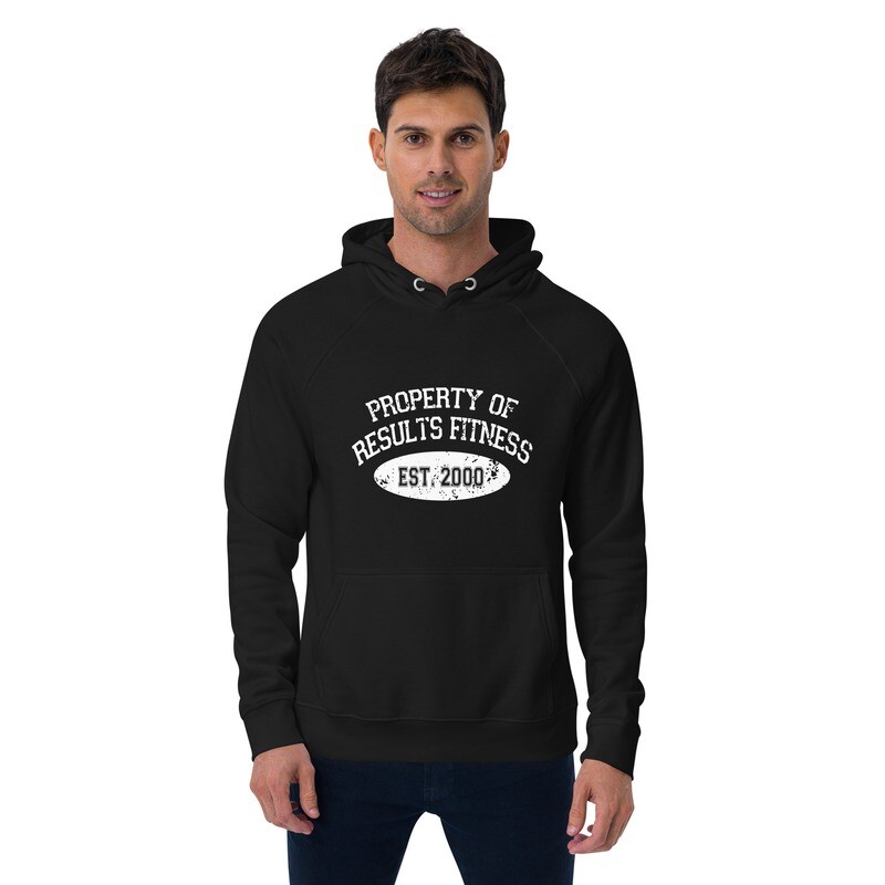 "Property of" Unisex eco raglan hoodie