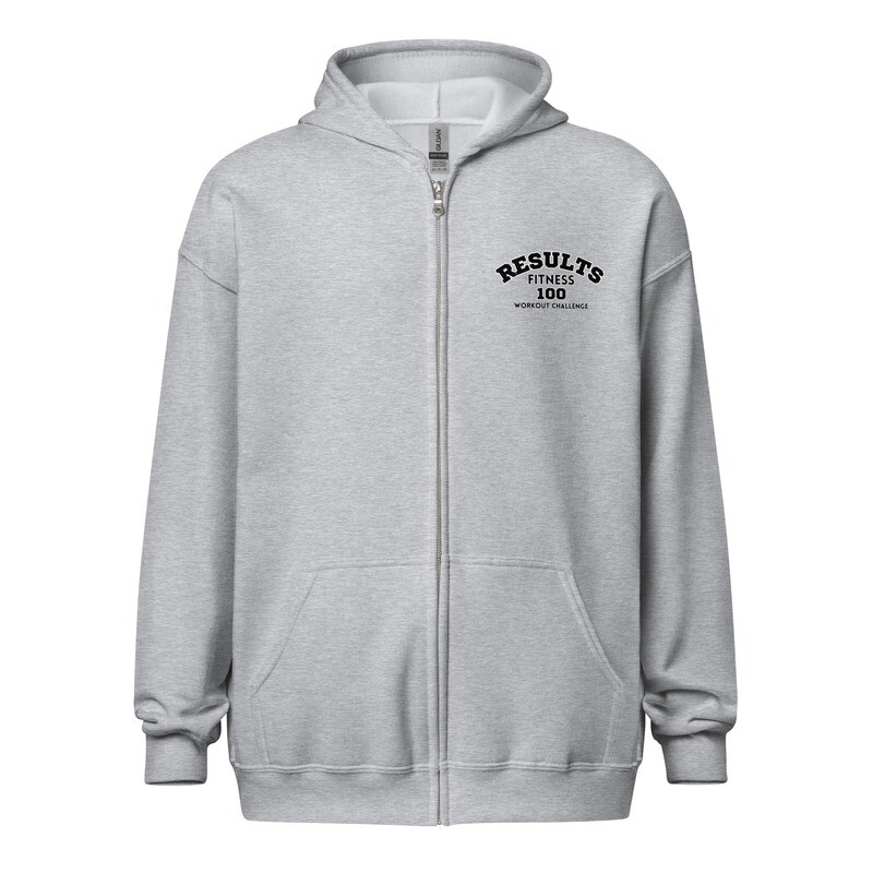 Unisex heavy blend 100 Workout Challenge Finisher zip hoodie