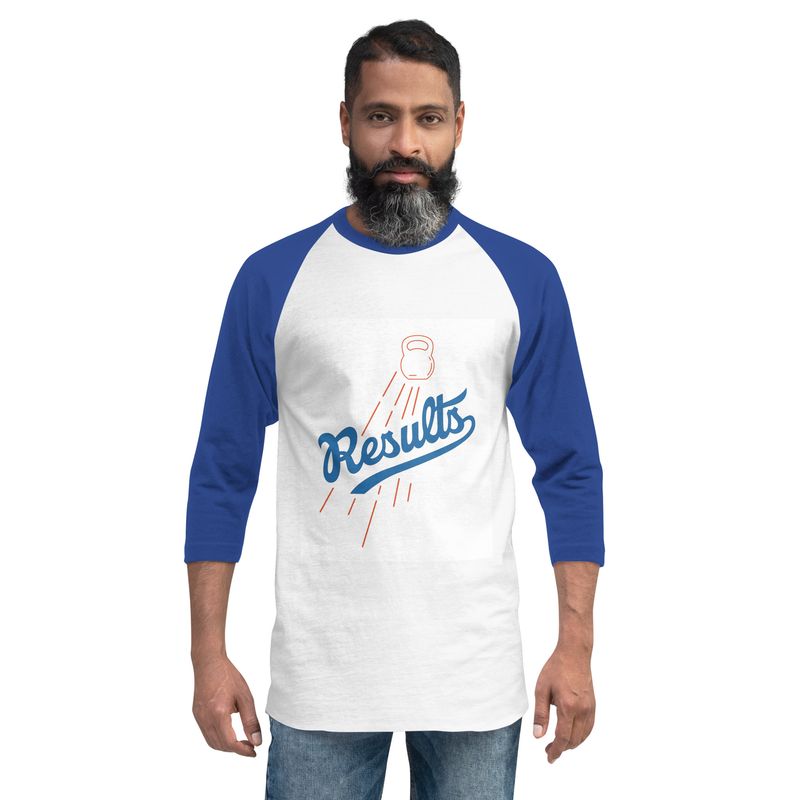 3/4 sleeve raglan "Results" shirt