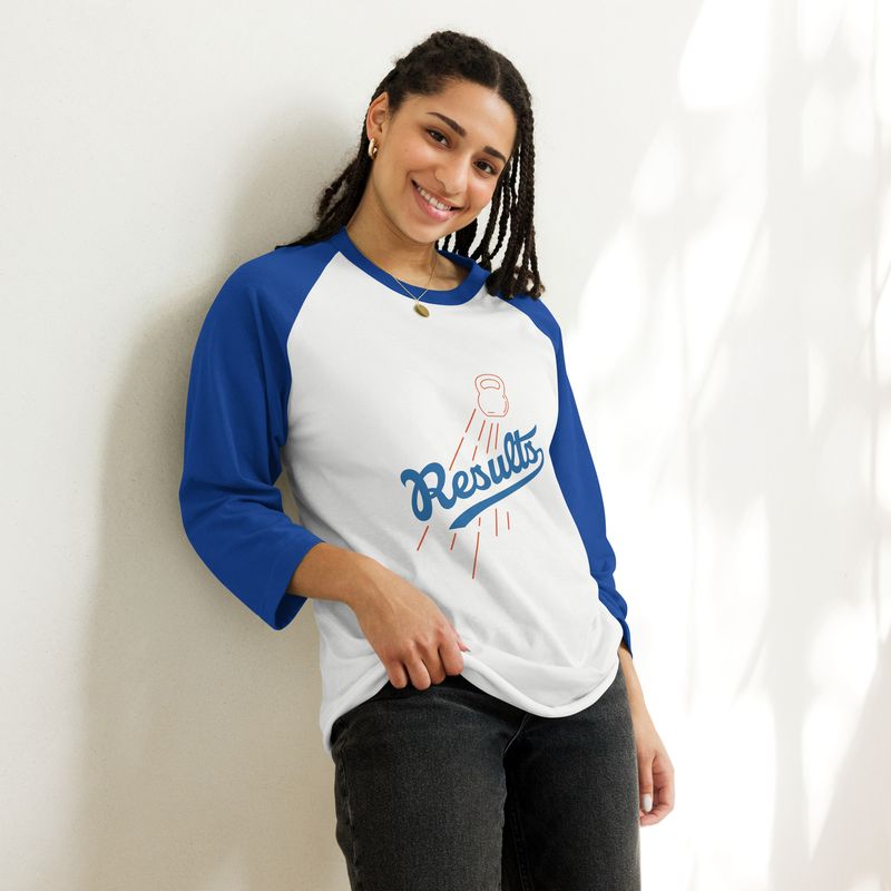 3/4 sleeve raglan "Results" shirt