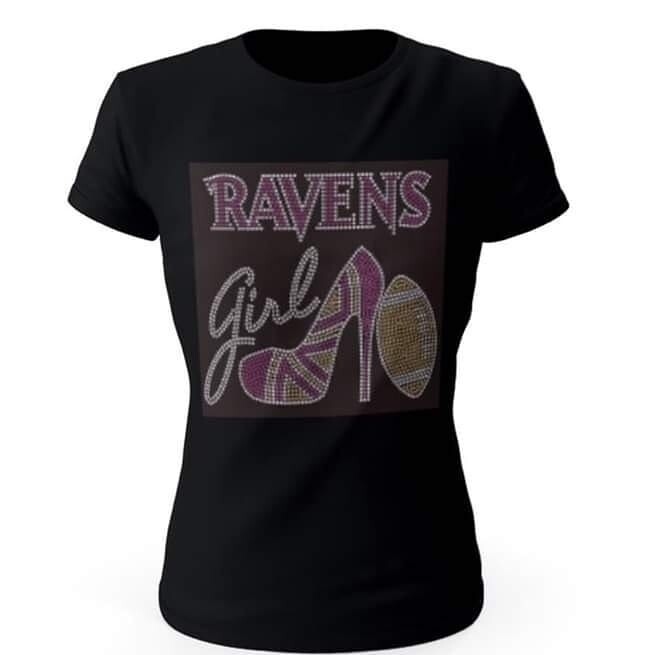 Ravens Girl Bling TShirt