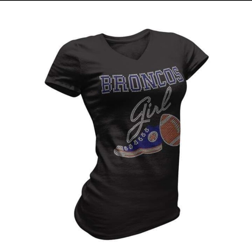 Denver Broncos Girl Bling TShirt