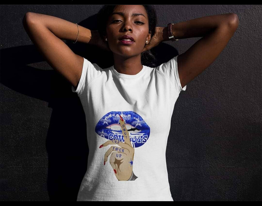 Dallas Cowboys Shhh Lip TShirt