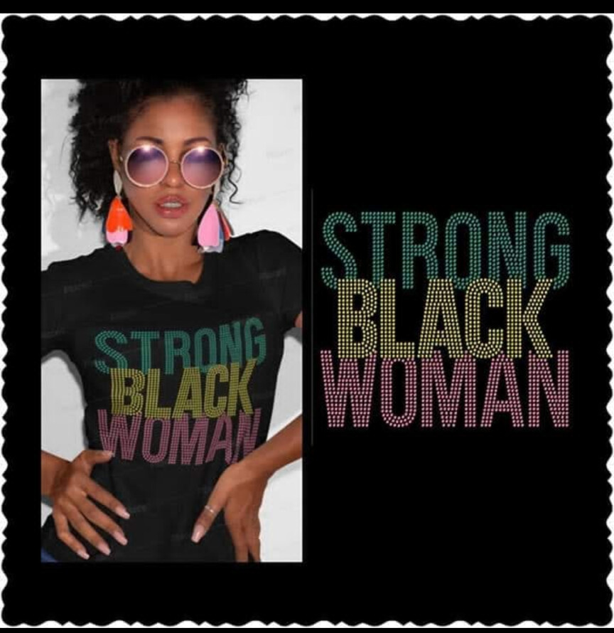 Strong Black Woman Bling TShirt