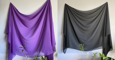 Chiffon 3 1/2 Yard Performance Veil (Lilac Or Black)