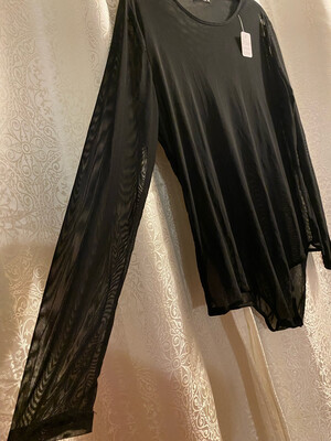 Plus Size Black Mesh Body Suit