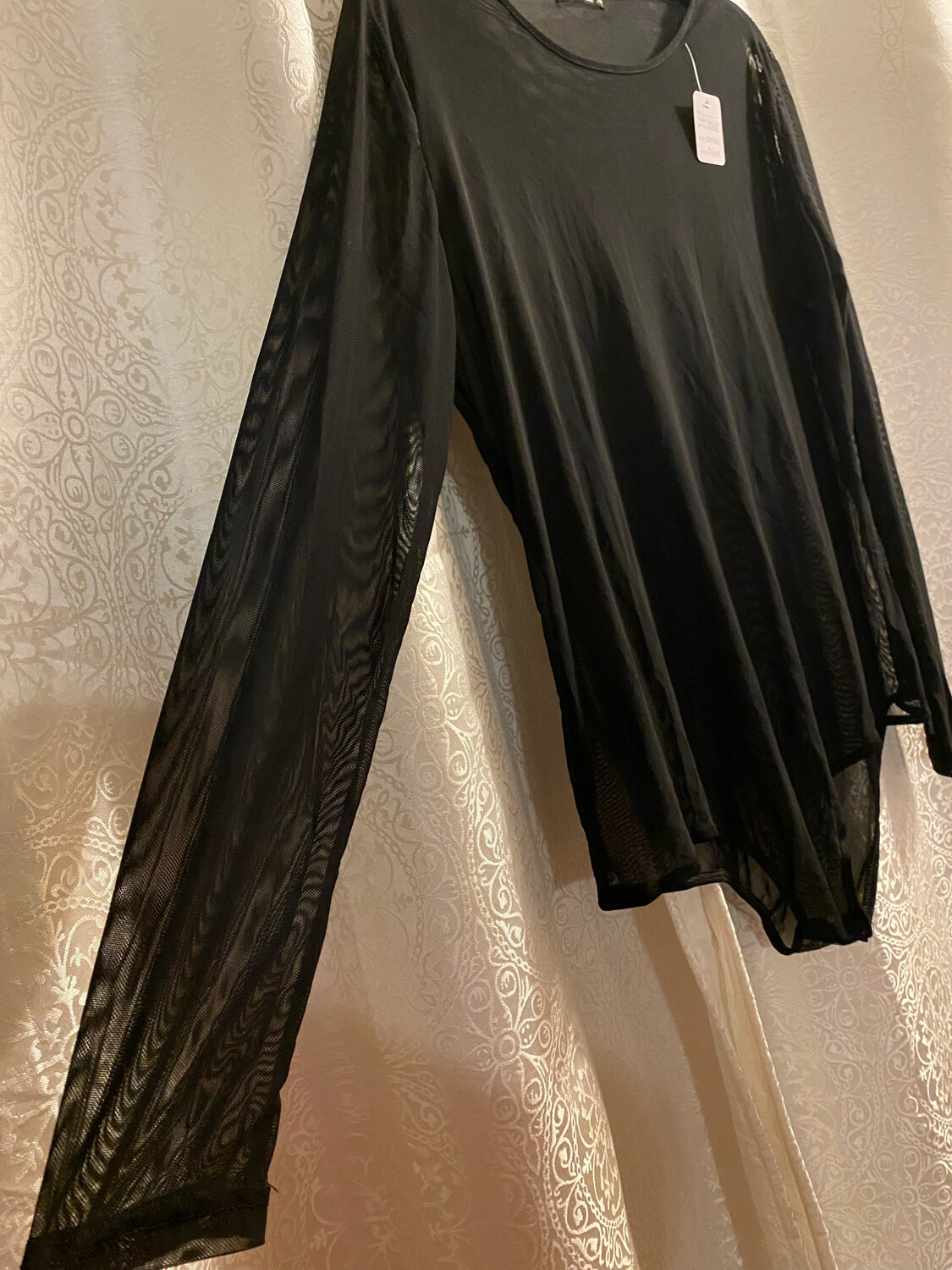 Plus Size Black Mesh Body Suit