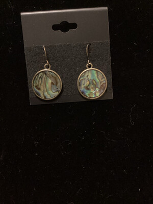 Abalone Round Earrings