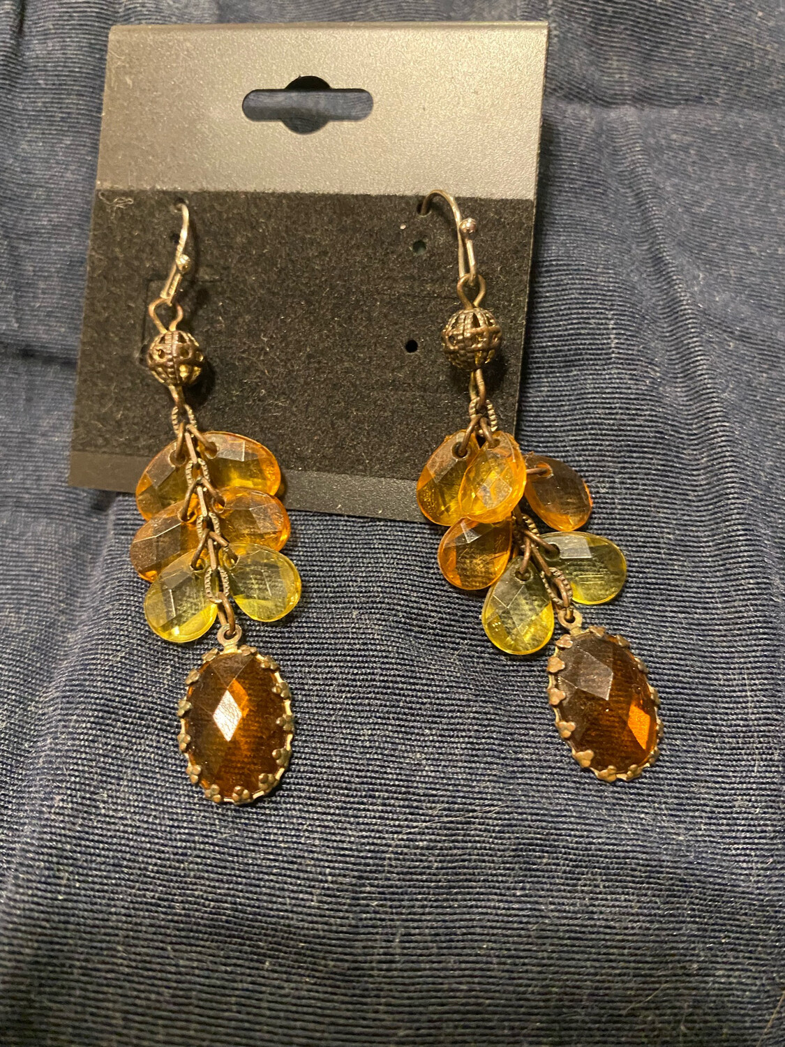 Amber Colored Earrings