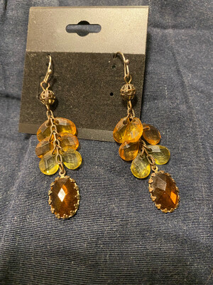 Amber Colored Earrings