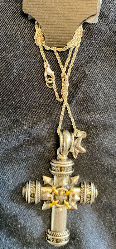 Alloy Cross With Star Necklace
