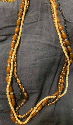 Vintage Long Glass Bead Necklace