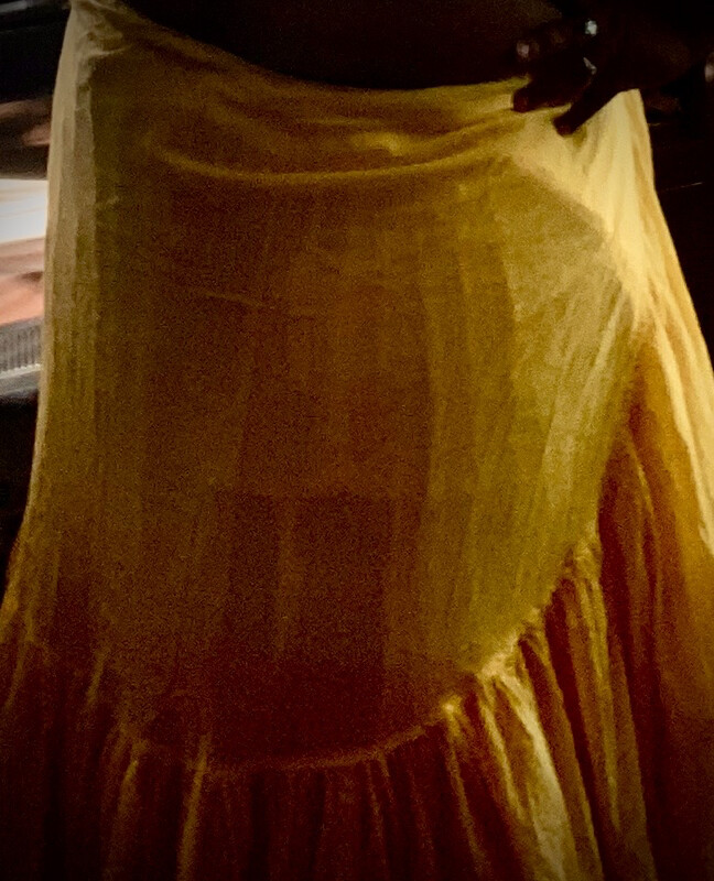 Cotton Layered Wrap Skirt