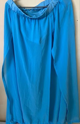 Sky Blue 3 Pc Chiffon Set