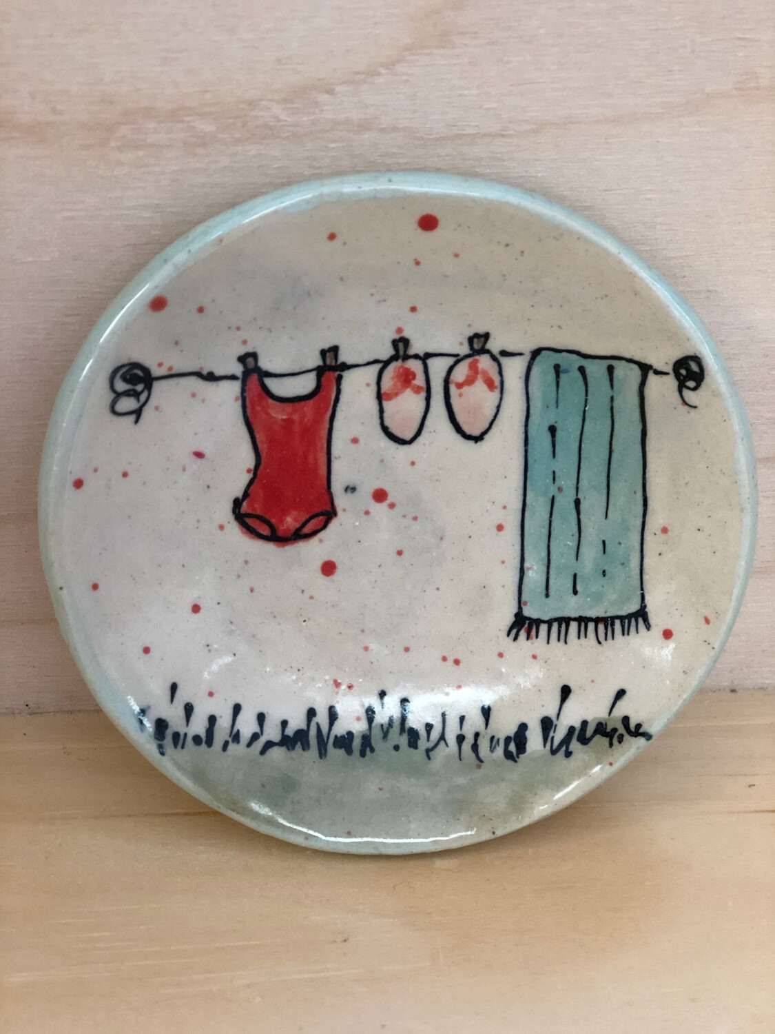 Red Swim Suit Ring Dish