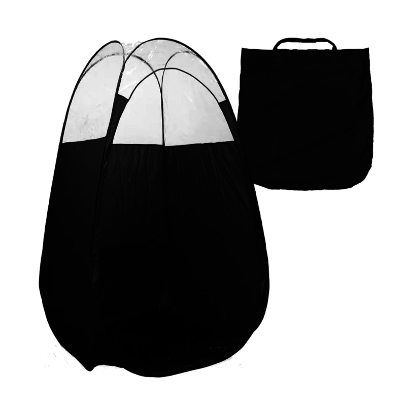 XL Black Pop Up Spray Tanning Tent With Clear Top