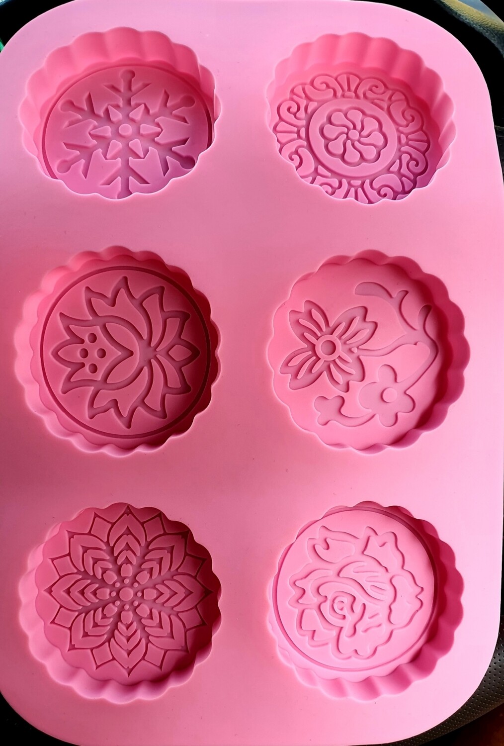 6 Cavity Silicone  Rose Mold 