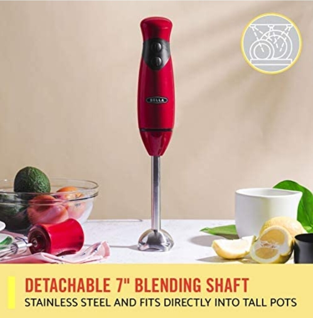 BELLA Immersion Hand Blender w/detachable whisk
