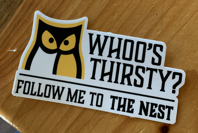 Nest Sticker - Whoo&#39;s Thirsty?