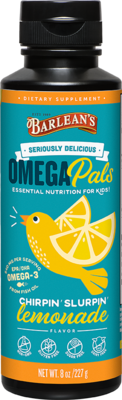 Barlean&#39;s Omega Pals Chirpin’ Slurpin’ Lemonade Fish Oil