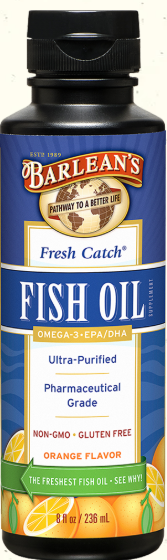 Barlean's Fresh Catch® Orange Flavor Fish Oil Barlean's Fresh Catch® Orange Flavor Fish Oil, Type: 8oz Liquid