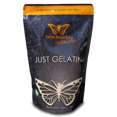 Trim Healthy Mama Just Gelatin- 100% Beef Gelatin 16oz Bag