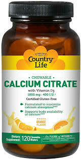 Country Life - Calcium Citrate (Chewable)