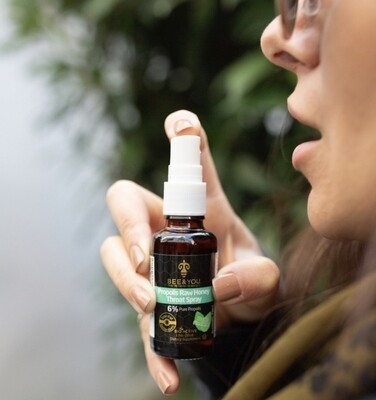 BEE &amp; YOU- 1oz Propolis Raw honey Throat Spray