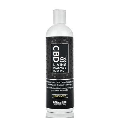 CBD Living Massage oil 300mg 12oz