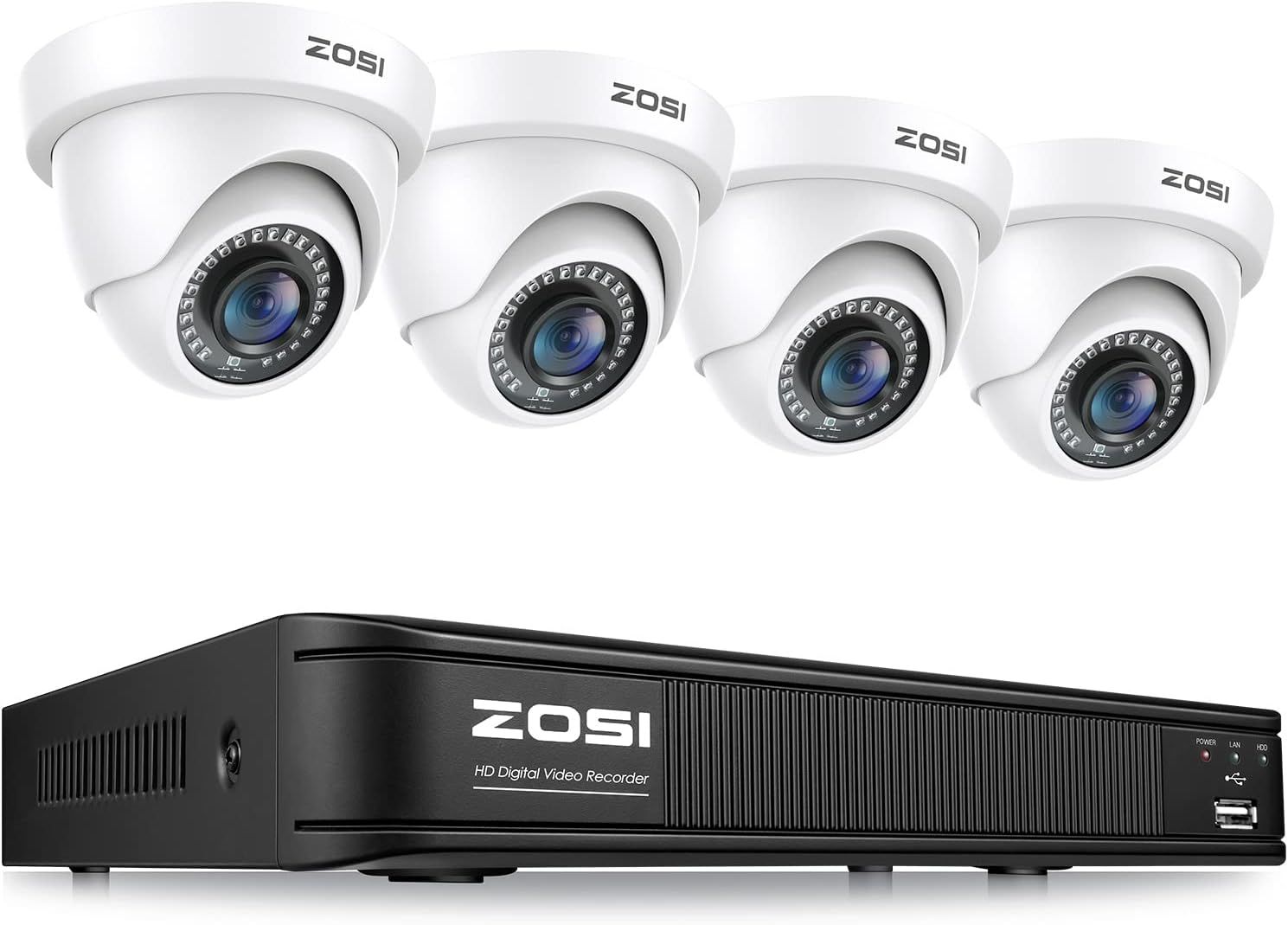 Kit 4 Camaras de Seguridad  Graba hasta 45 Dias