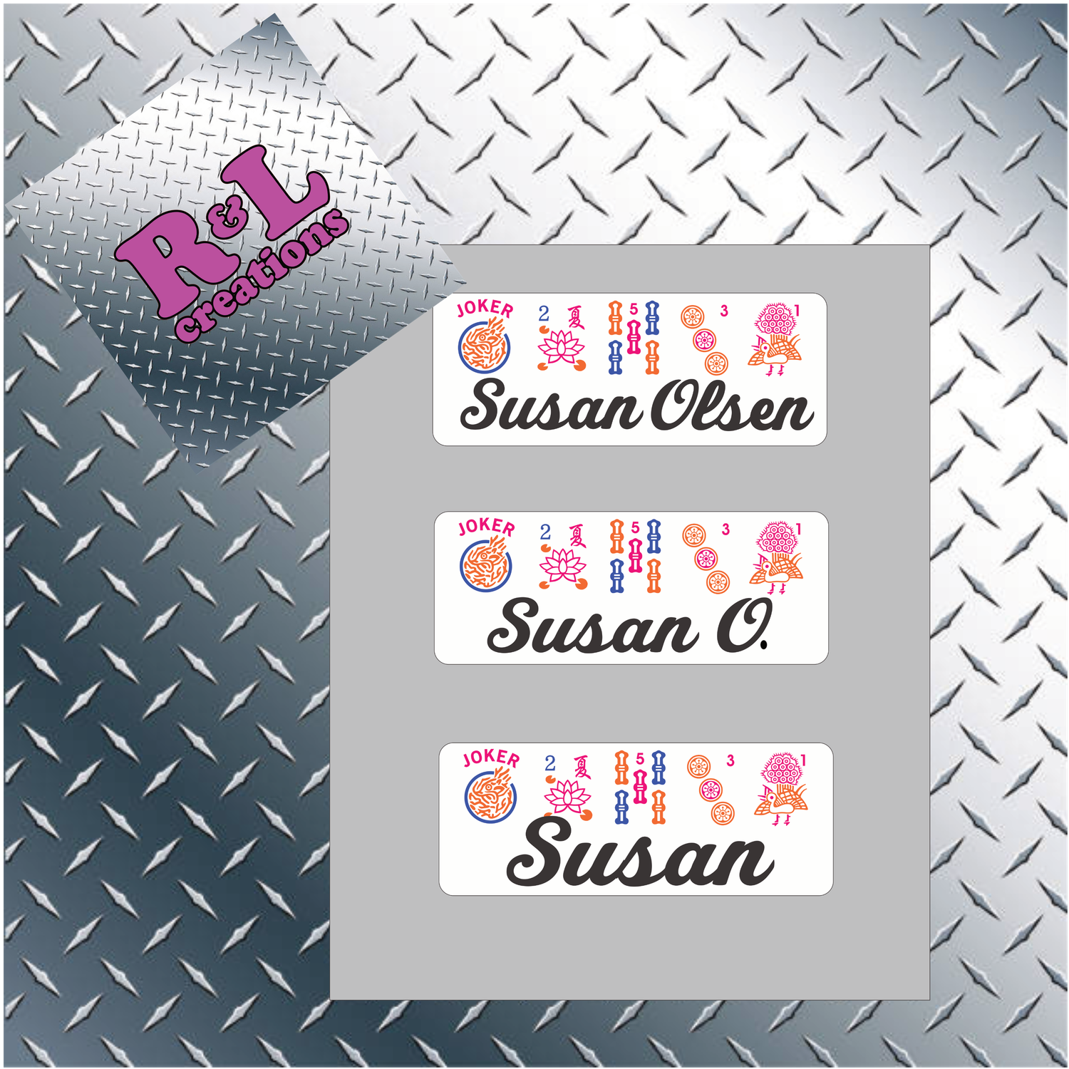 Bridgeport Mah Jongg Name tags
