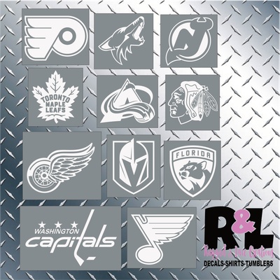 Hockey Team Decals, Hockey Car Decals