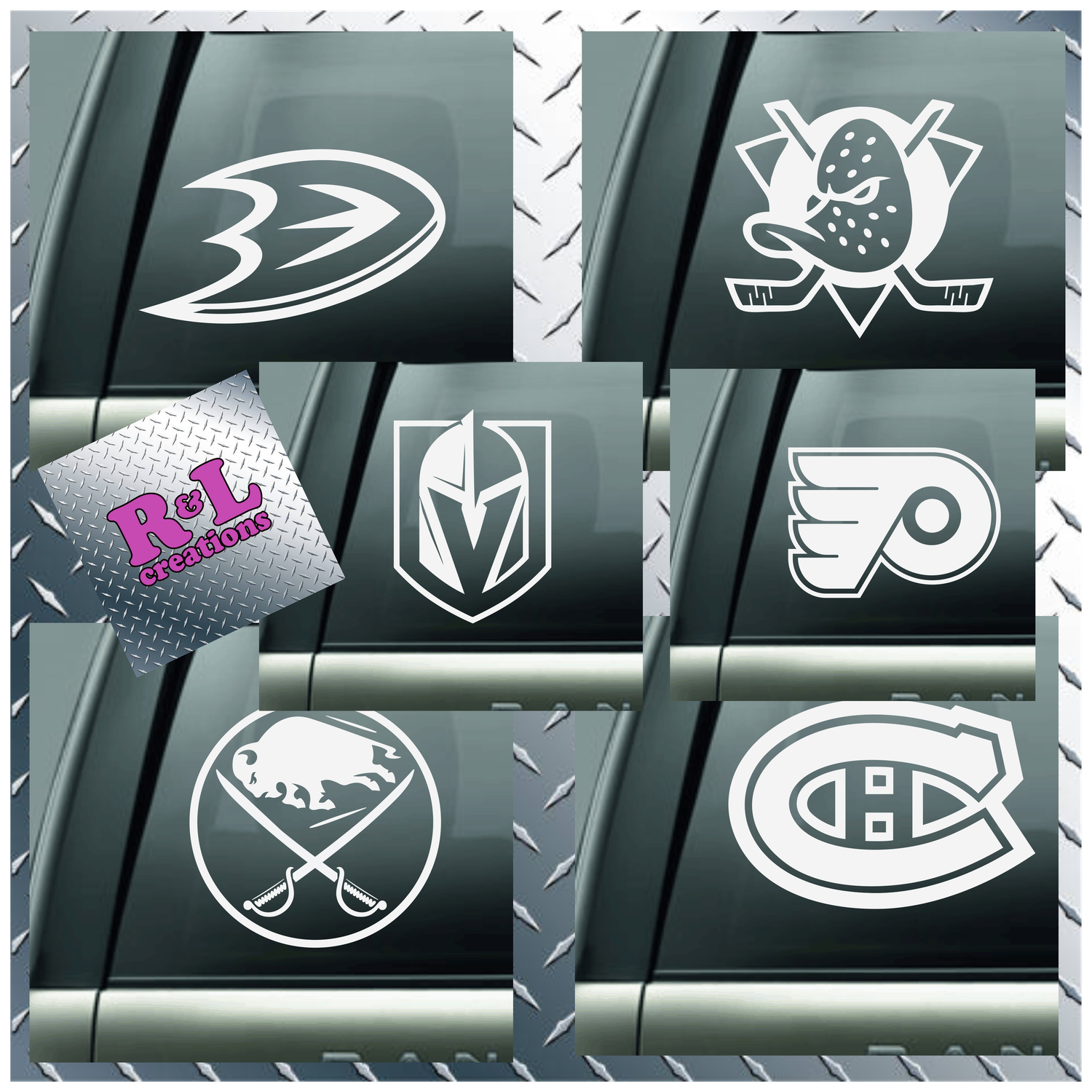 Hockey Team Decals, Hockey Car Decals
