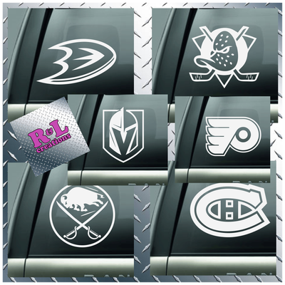 Hockey Team Decals, Hockey Car Decals