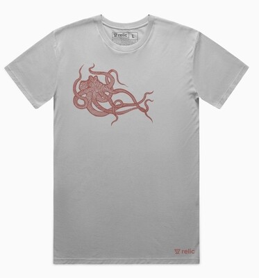 relic octopus t-shirt - grey