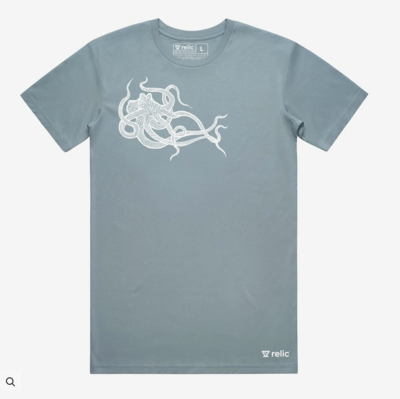 relic octopus t-shirt - blue