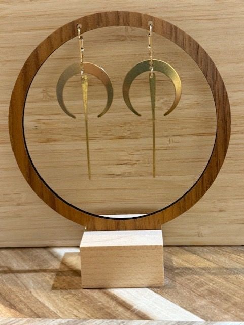 moon spike earrings