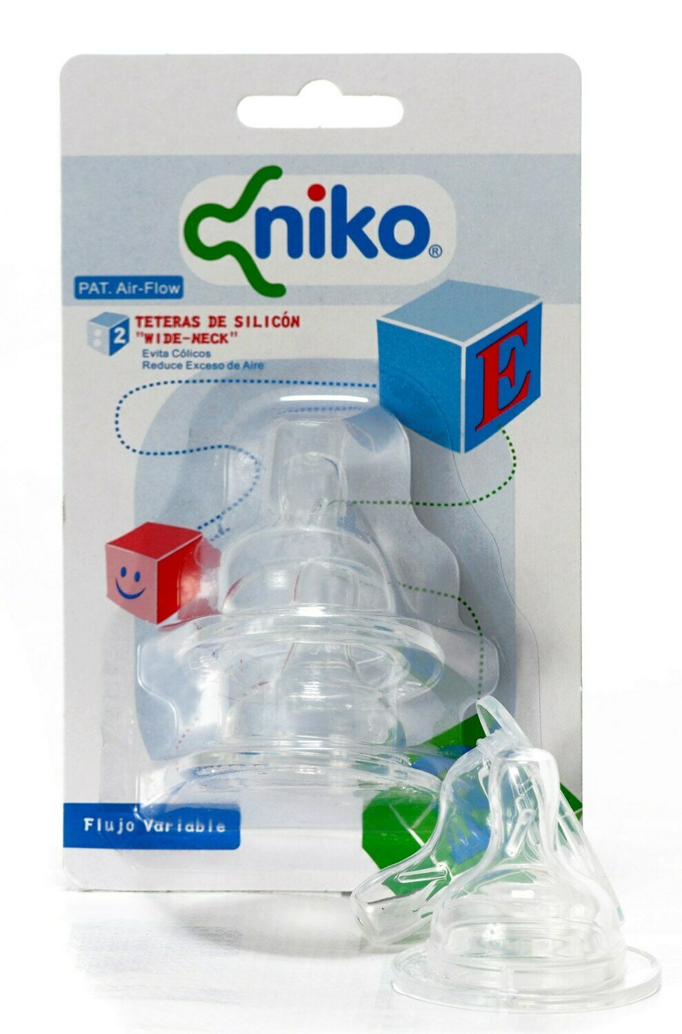 TETERAS DE SILICON P/BOCA-ANCHA, PAQ.2'