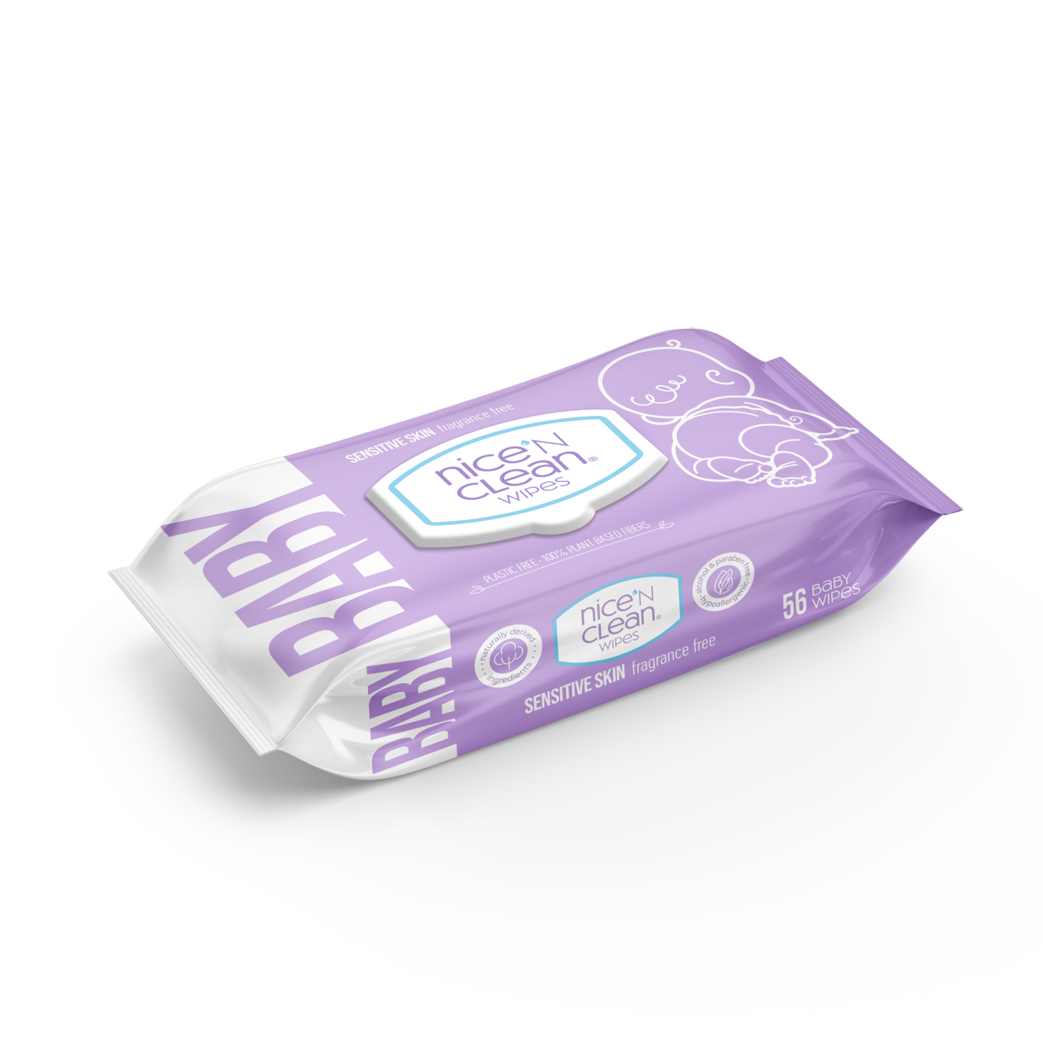 NICE&#39;N CLEAN PAÑITOS PIEL SENSIBLE 56&#39;