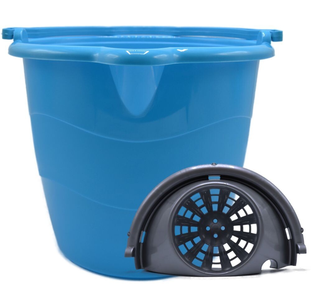 Cubo Redondo C/Escurridor 12L /  Azul, Rojo, Verde, Fucsia, Gris