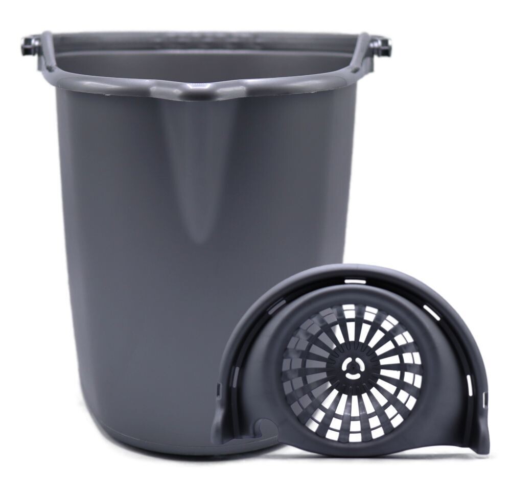 Cubo Ovaldado C/Escurridor 15L /  Azul, Rojo, Gris