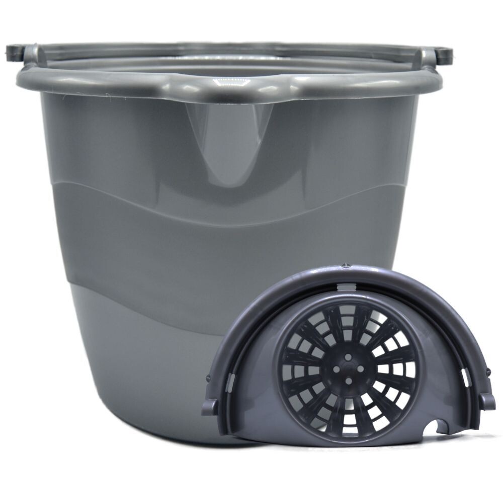 Cubo Redondo C/Escurridor 12L /  Azul, Rojo, Verde, Fucsia, Gris