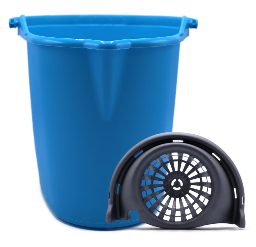 Cubo Ovaldado C/Escurridor 15L /  Azul, Rojo, Gris