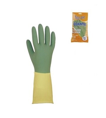 Guantes Latex Bicolor Fuerte P
