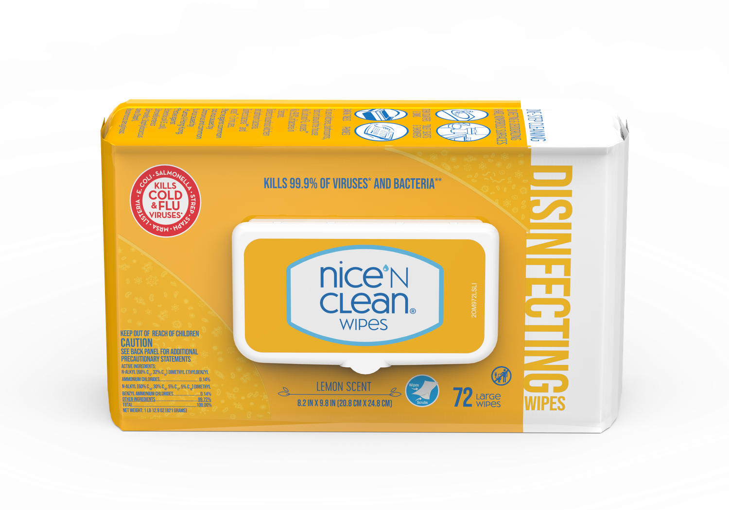 TOALLITAS DESINFECTANTES 72' AROMA LIMON