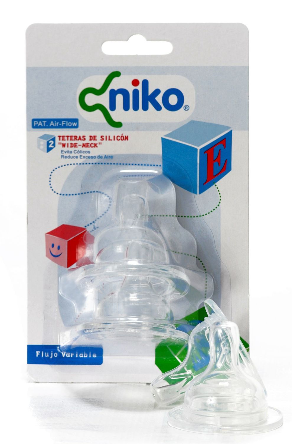 TETERAS DE SILICON P/BOCA-ANCHA, PAQ.2'